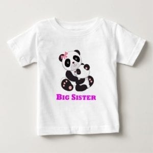 Big Sister Pandas Hugging Baby T Shirt