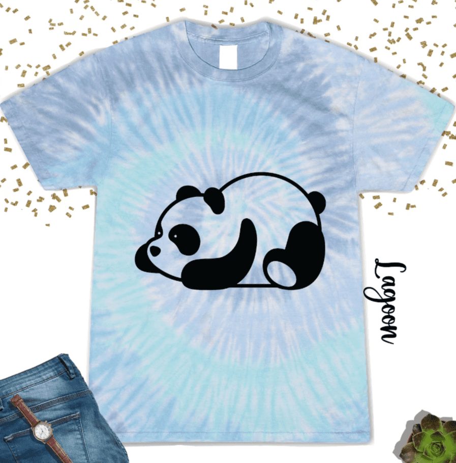Tie Dye Prone Panda T Shirt