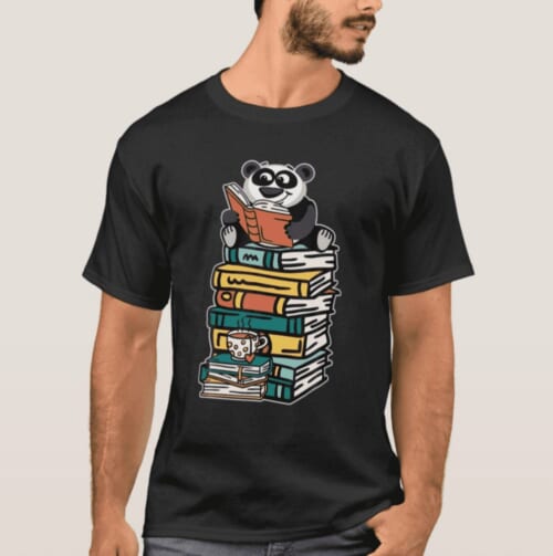 2023-05-08 - 13-41-20 - Tea Panda Read Panda Bear Books Panda Lovers Tea G T-Shirt - Zazzle