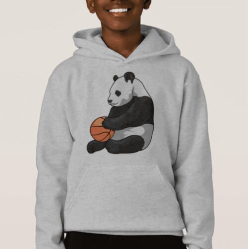 2023-05-09 - 14-56-43 - Panda Basketball player Basketball Hoodie - Zazzle