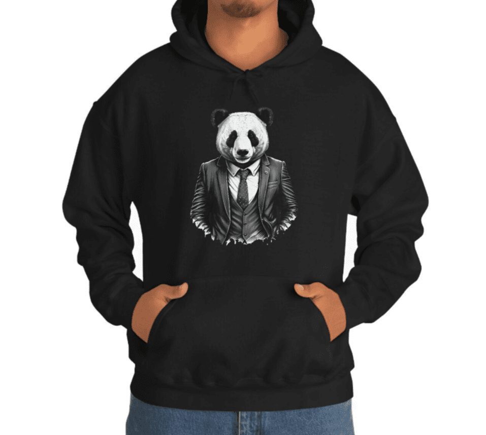 Suited Panda Men's Hoodie