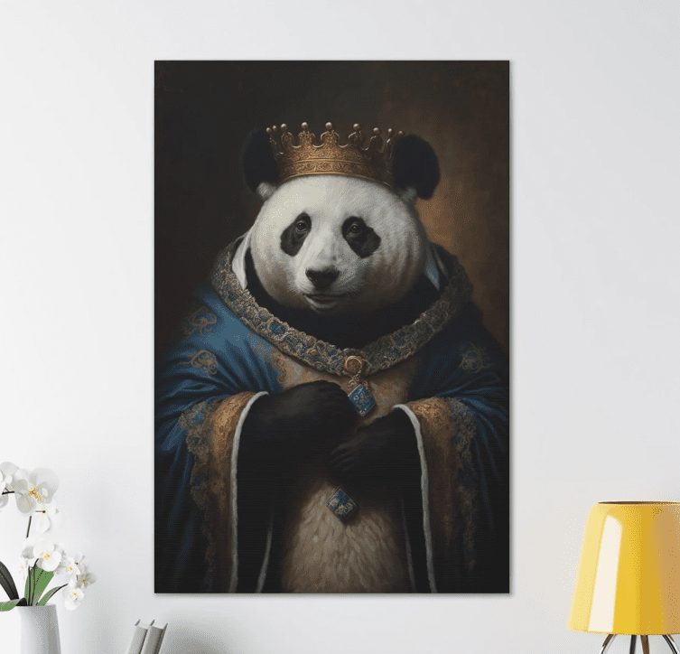 Crowned Panda Classic Painting